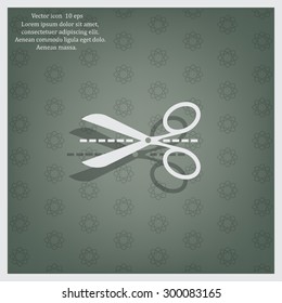 Scissors icon, vector illustration. Flat design style