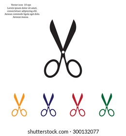Scissors icon, vector illustration. Flat design style
