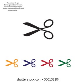 Scissors icon, vector illustration. Flat design style