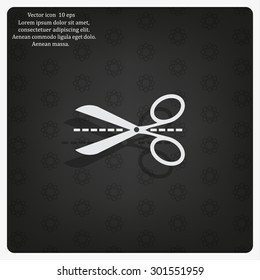 Scissors icon, vector illustration. Flat design style