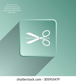 Scissors icon, vector illustration. Flat design style