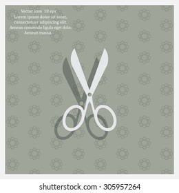 Scissors icon, vector illustration. Flat design style