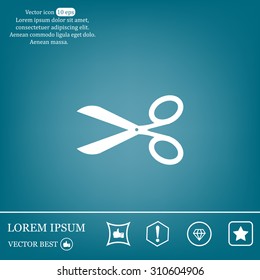 Scissors icon, vector illustration. Flat design style