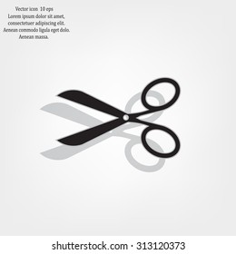 Scissors icon, vector illustration. Flat design style
