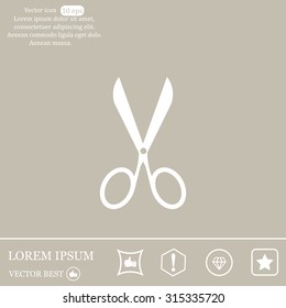 Scissors icon, vector illustration. Flat design style
