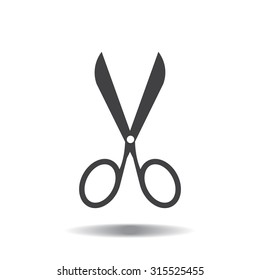 Scissors icon, vector illustration. Flat design style