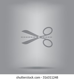 Scissors icon, vector illustration. Flat design style