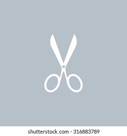 Scissors icon, vector illustration. Flat design style