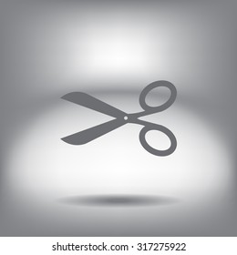 Scissors icon, vector illustration. Flat design style