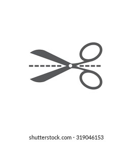 Scissors icon, vector illustration. Flat design style