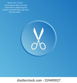 Scissors icon, vector illustration. Flat design style