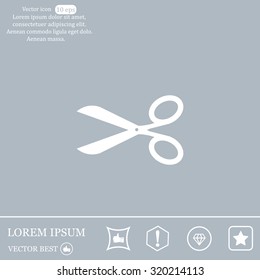 Scissors icon, vector illustration. Flat design style