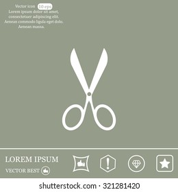 Scissors icon, vector illustration. Flat design style