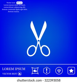 Scissors icon, vector illustration. Flat design style