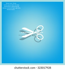 Scissors icon, vector illustration. Flat design style