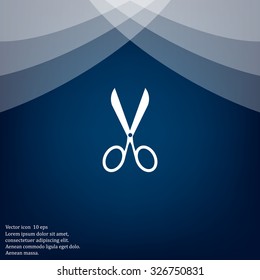 Scissors icon, vector illustration. Flat design style