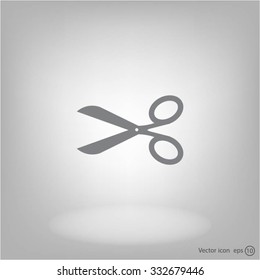 Scissors icon, vector illustration. Flat design style