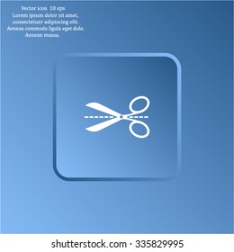 Scissors icon, vector illustration. Flat design style