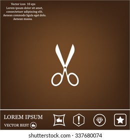 Scissors icon, vector illustration. Flat design style