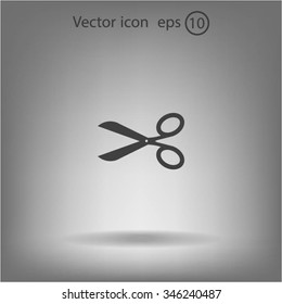Scissors icon, vector illustration. Flat design style