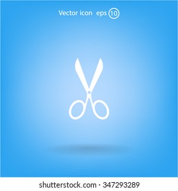 Scissors icon, vector illustration. Flat design style