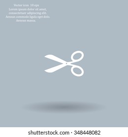 Scissors icon, vector illustration. Flat design style