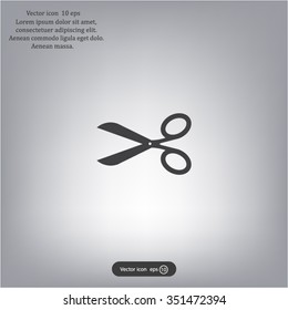 Scissors icon, vector illustration. Flat design style