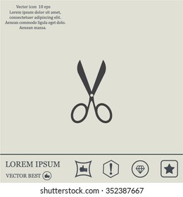 Scissors icon, vector illustration. Flat design style
