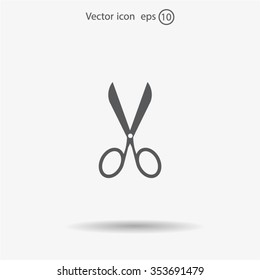 Scissors icon, vector illustration. Flat design style