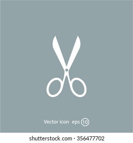 Scissors icon, vector illustration. Flat design style