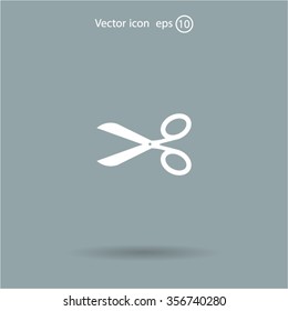 Scissors icon, vector illustration. Flat design style