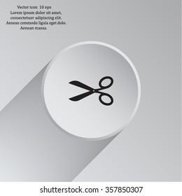Scissors icon, vector illustration. Flat design style