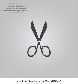 Scissors icon, vector illustration. Flat design style