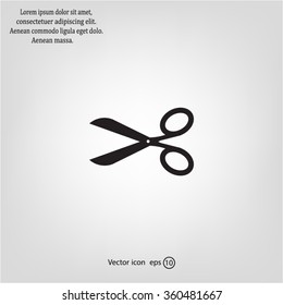 Scissors icon, vector illustration. Flat design style