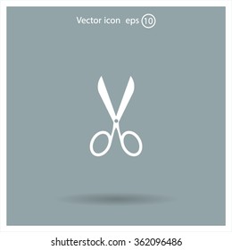 Scissors icon, vector illustration. Flat design style