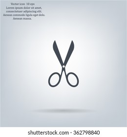 Scissors icon, vector illustration. Flat design style