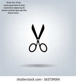 Scissors icon, vector illustration. Flat design style