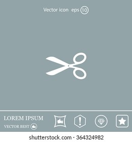 Scissors icon, vector illustration. Flat design style