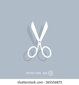 Scissors icon, vector illustration. Flat design style