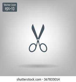 Scissors icon, vector illustration. Flat design style
