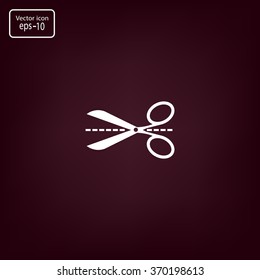 Scissors icon, vector illustration. Flat design style