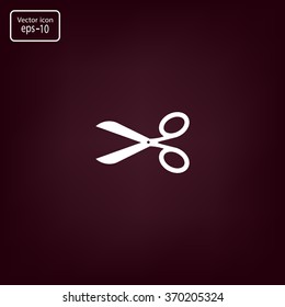 Scissors icon, vector illustration. Flat design style