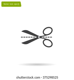 Scissors icon, vector illustration. Flat design style