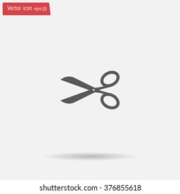 Scissors icon, vector illustration. Flat design style