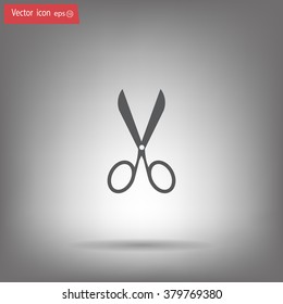 Scissors icon, vector illustration. Flat design style