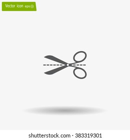 Scissors icon, vector illustration. Flat design style