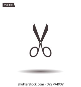 Scissors icon, vector illustration. Flat design style
