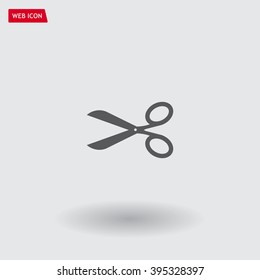 Scissors icon, vector illustration. Flat design style