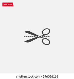 Scissors icon, vector illustration. Flat design style