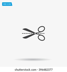 Scissors icon, vector illustration. Flat design style